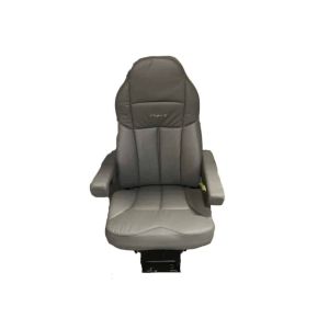 Seats Inc. Gray Leather Legacy Silver Air Ride Seat | # 188900MW65