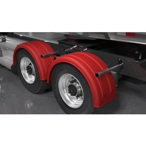 Minimizer™ MIN 2220 Semi Truck Poly Fenders Kit For 22.5" / 24.5" Wide-Base Wheels