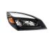 Freightliner Cascadia Blackout LED Passenger Side Headlight - For 2018-2024, Part # 32915 From Tracey Truck Parts, Freightliner Blackout LED Headlight, Truck Headlights, head lights, headlights, headlights led, l e d headlights, led head lights, led headl