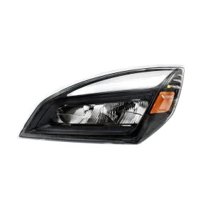 Freightliner Cascadia Blackout LED Driver Side Headlight - For 2018-2024, Part # 32914 From Tracey Truck Parts, Freightliner Blackout LED Headlight