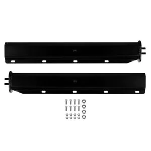 Straight Mud Flap Hangers. Spring Loaded: Frame Seat With Internal Locator. No Conspicuity Tape, Color: Black. Part # BTS B573025NTBK