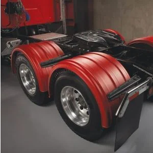 Minimizer™ MIN 2480 Semi Truck Poly Fenders Kit For 24.5" Wheels | Single Axle