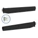 Straight Tapered Automann Mud Flap Hangers. Spring Loaded: Frame Seat With Internal Locator. Colors: Black. Part # 562.491BFS