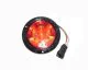 Trick Lite Super 44, LED, Round, Red/Clear 8 Diode Stop/Turn/Tail And Back Up, Black Flange MountPart # TL 44550R from Tracey Truck Parts.