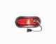 Truck Lite 60 Series, LED, Red Oval 26 Diode, Stop/Turn/Tail Black Grommet Mount. Part # TL 60050R from Tracey Truck Parts.