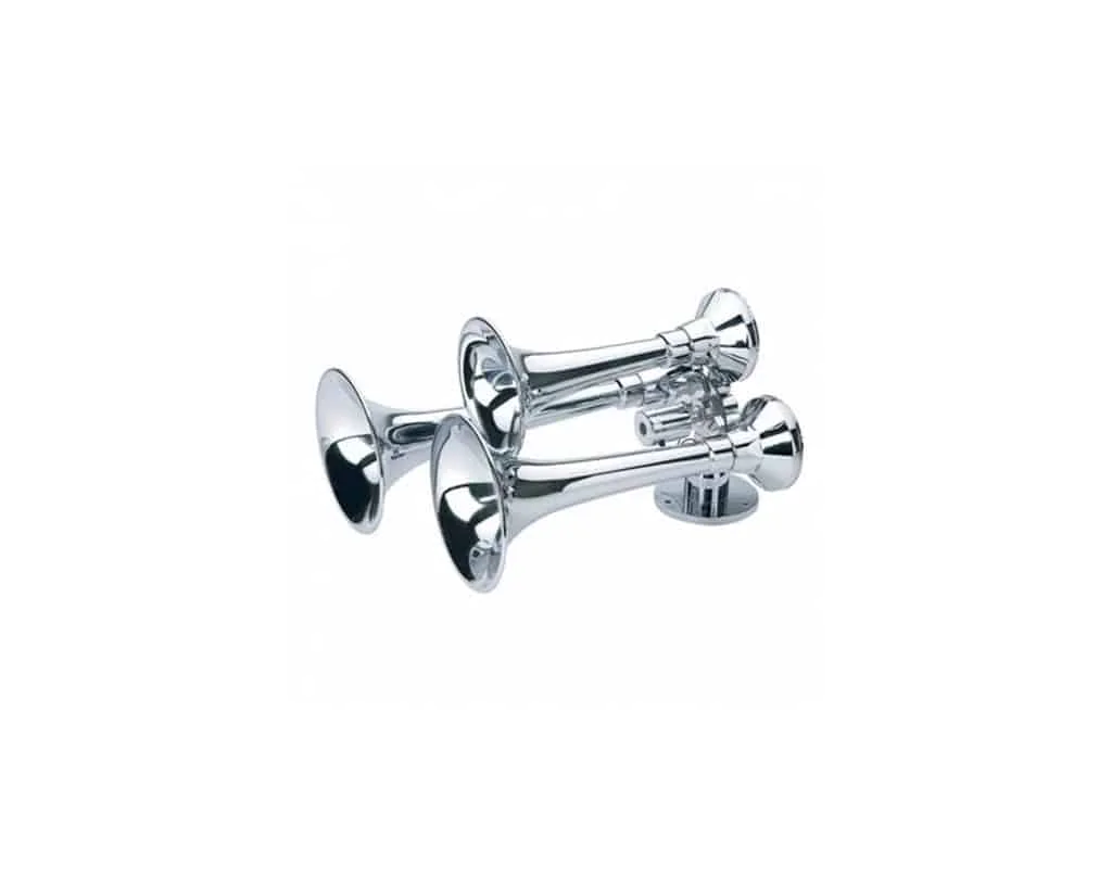 One chrome train horns