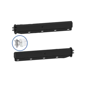Straight Mud Flap Hangers. Spring Loaded: Frame Seat With Internal Locator. Color: Black, No Conspicuity Tape. Part # 562.451FS