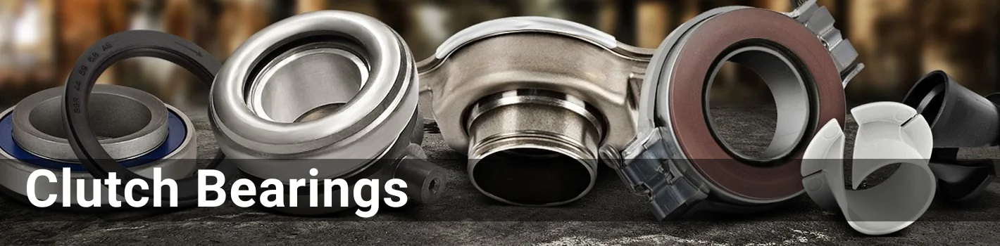 Clutch Bearings. The header is in a white font.