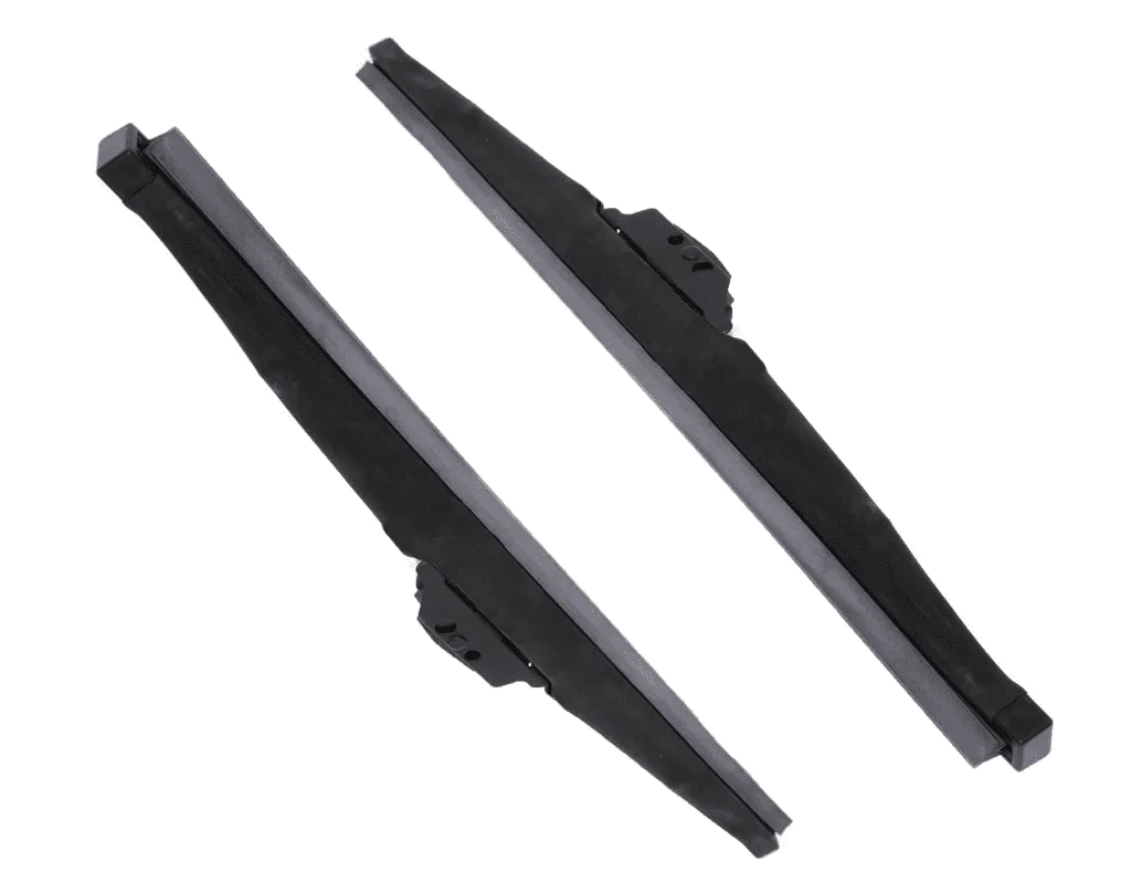 Two black truck wiper blades