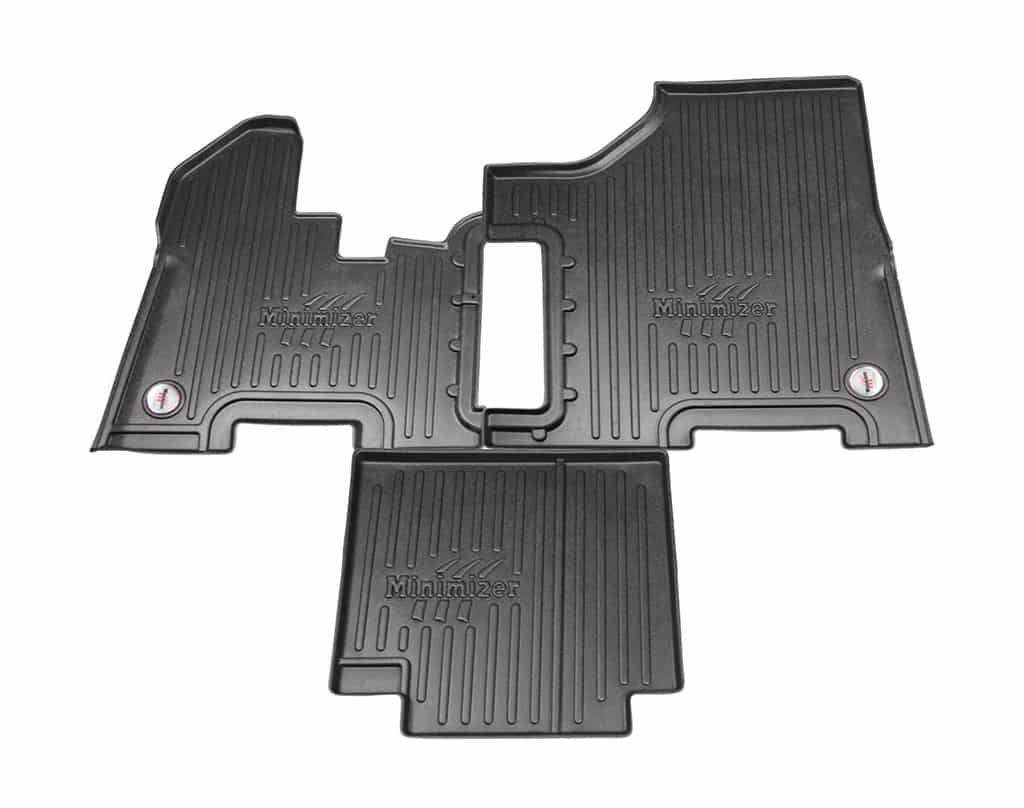 Two black Peterbilt Truck Floor Mats