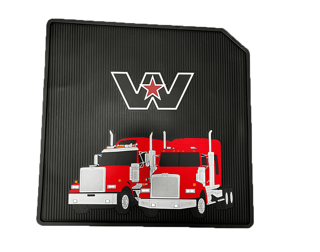 One Western Star Truck Floor Mat with the Western Star logo